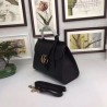 Best GG Marmont leather top handle bag 42189 Black
