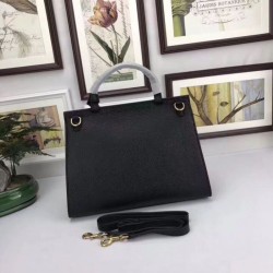 Best GG Marmont leather top handle bag 42189 Black