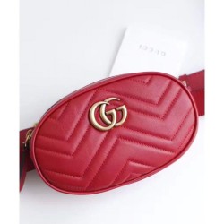 Wholesale GG Marmont Matelasse Leather Belt Bag 476434 Red