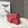 UK GG Marmont Matelasse Mini Bag 443497 Red