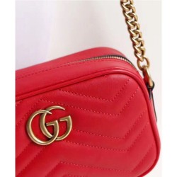 Knockoff GG Marmont Matelasse Mini Bag 448065 Red