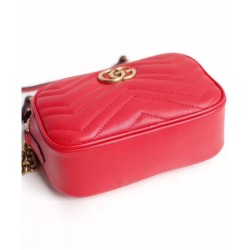 Knockoff GG Marmont Matelasse Mini Bag 448065 Red