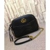 Perfect GG Marmont Matelasse Shoulder Bag 443499 Black