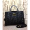 Perfect GG Marmont Matelasse Top Handle Bag 443505 Black