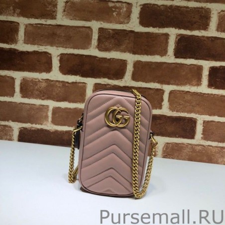 Designer GG Marmont Mini Bag 598597 Light Pink