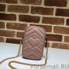 Designer GG Marmont Mini Bag 598597 Light Pink