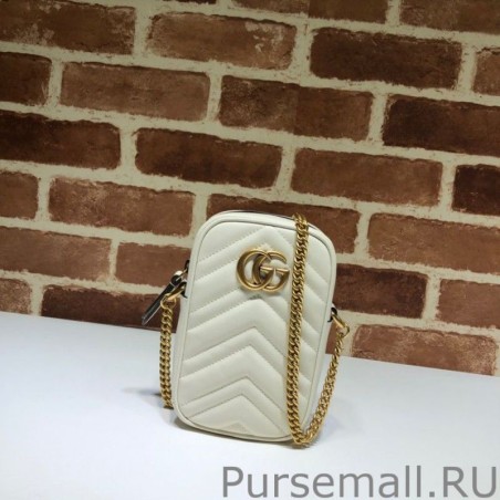 Inspired GG Marmont Mini Bag 598597 White