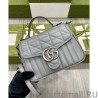 Replica GG Marmont Mini Handbag 583571 Gray