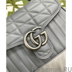 Replica GG Marmont Mini Handbag 583571 Gray