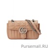 1:1 Mirror GG Marmont Mini Shoulder Bag 446744 Apricot