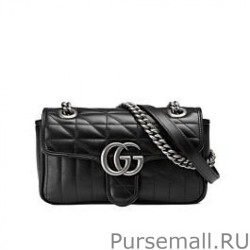 Best GG Marmont Mini Shoulder Bag 446744 Black