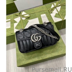 Best GG Marmont Mini Shoulder Bag 446744 Black