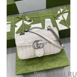 UK GG Marmont Mini Shoulder Bag 446744 Cream
