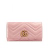 Fashion GG Marmont continental wallet 443436 Pink