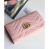 Fashion GG Marmont continental wallet 443436 Pink