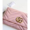 Fashion GG Marmont continental wallet 443436 Pink