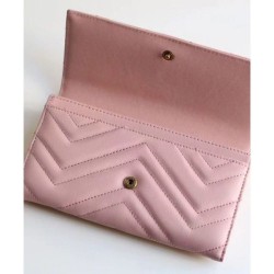 Fashion GG Marmont continental wallet 443436 Pink