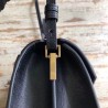 Wholesale YSL Saint Laurent Cassandra Top Handle Medium Bag Poudre Embossed Leather Black