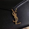 Wholesale YSL Saint Laurent Cassandra Top Handle Medium Bag Poudre Embossed Leather Black