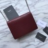 Perfect YSL Saint Laurent Enveloppe Mini Chain Wallet Crocodile Claret