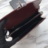 Perfect YSL Saint Laurent Enveloppe Mini Chain Wallet Crocodile Claret