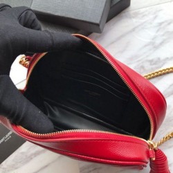 Top Quality YSL Saint Laurent LouLou Chain Bag Red