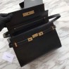 High YSL Saint Laurent Manhattan Baguette Top Handle Bag Black