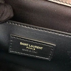 High YSL Saint Laurent Manhattan Baguette Top Handle Bag Black