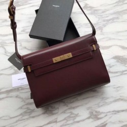 Best YSL Saint Laurent Manhattan Baguette Top Handle Bag Brown