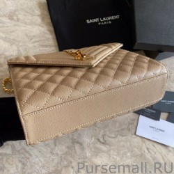 Fashion YSL Saint Laurent Medium Envelope Bag Mix Matelasse Apricot