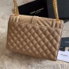 Fashion YSL Saint Laurent Medium Envelope Bag Mix Matelasse Apricot