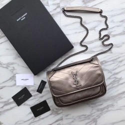 Best YSL Saint Laurent Medium Niki Chain Bag Gray