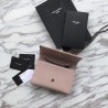 Copy YSL Saint Laurent Mini Kate Chain Wallet Crocodile Embossed Leather Apricot