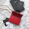 Wholesale YSL Saint Laurent Mini Kate Chain Wallet Crocodile Embossed Leather Red