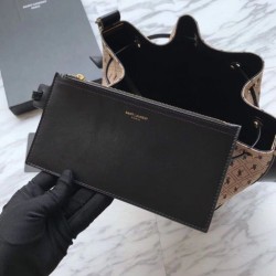 Designer YSL Saint Laurent Monogram All Over Bucket Bag