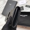 Perfect YSL Saint Laurent Niki Large Wallet Crinkled Vintage Leather Black