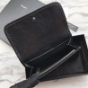 Perfect YSL Saint Laurent Niki Large Wallet Crinkled Vintage Leather Black