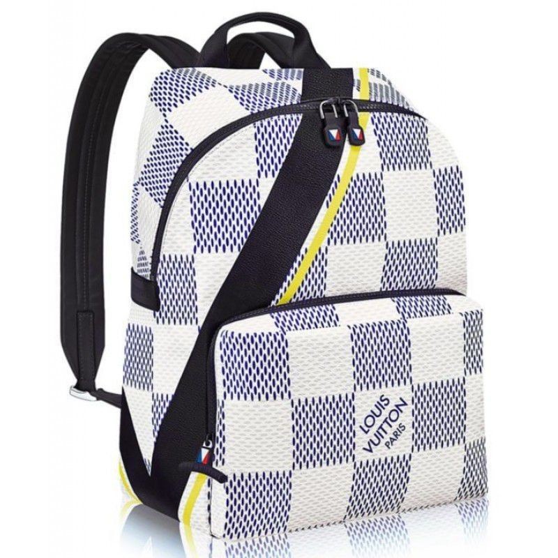 Top Apollo Backpack Damier Azur N44017 White