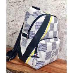 Top Apollo Backpack Damier Azur N44017 White