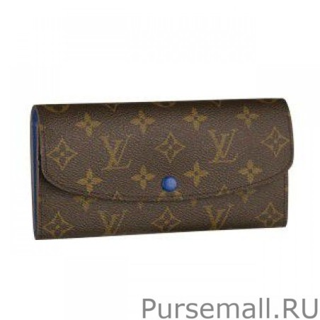 1:1 Mirror Emilie Wallet Monogram Canvas M60138 Blue