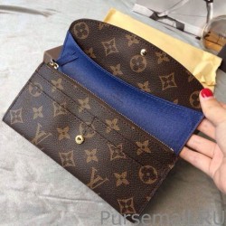 1:1 Mirror Emilie Wallet Monogram Canvas M60138 Blue