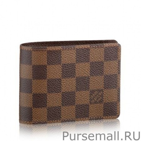 AAA+ Damier Ebene Canvas Canvas Multiple Wallet N60895