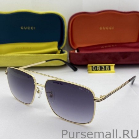 Knockoff GG0838 Sunglass Gray /Gold