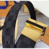 7 Star M6067S Pont Neuf 35mm Belts Damier Cobalt Canvas Gold Buckle