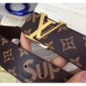 Best Supreme x Monogram Belt Gold Buckle Brown