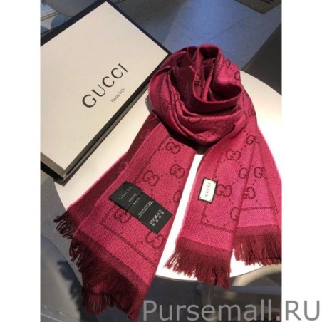 Fashion Classic wool jacquard scarf 48 x 180 Purple