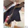 Copy double heavy wool silk scarf Black