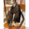 Copy double heavy wool silk scarf Black