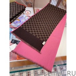 AAA+ double heavy wool silk scarf Pink