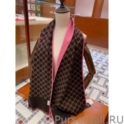 AAA+ double heavy wool silk scarf Pink